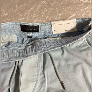 American Eagle Light Blue Flex Drawstring Shorts
